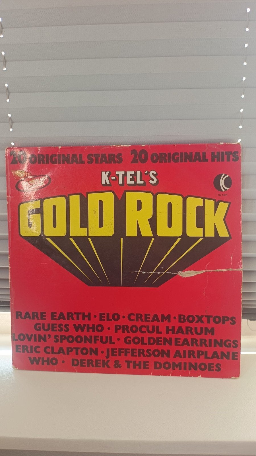 K-tel's Gold Rock LP - 20 original stars and hits, Cd's en Dvd's, Vinyl | Rock, LP, Gebruikt, Ophalen of Verzenden, 12 inch
