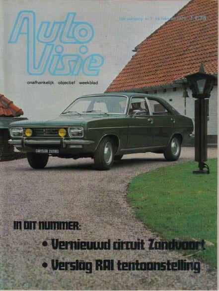 Autovisie 7 1973 : Triumph Dolomite - Simca Matra Bagheera, Ophalen of Verzenden, Gelezen, Algemeen