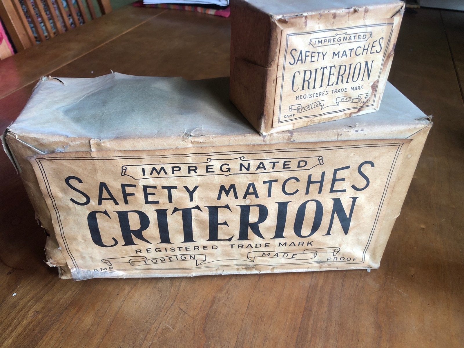 Vintage Criterion Veiligheidslucifers - Ongeopend, Verzamelen, Ophalen, Gebruikt