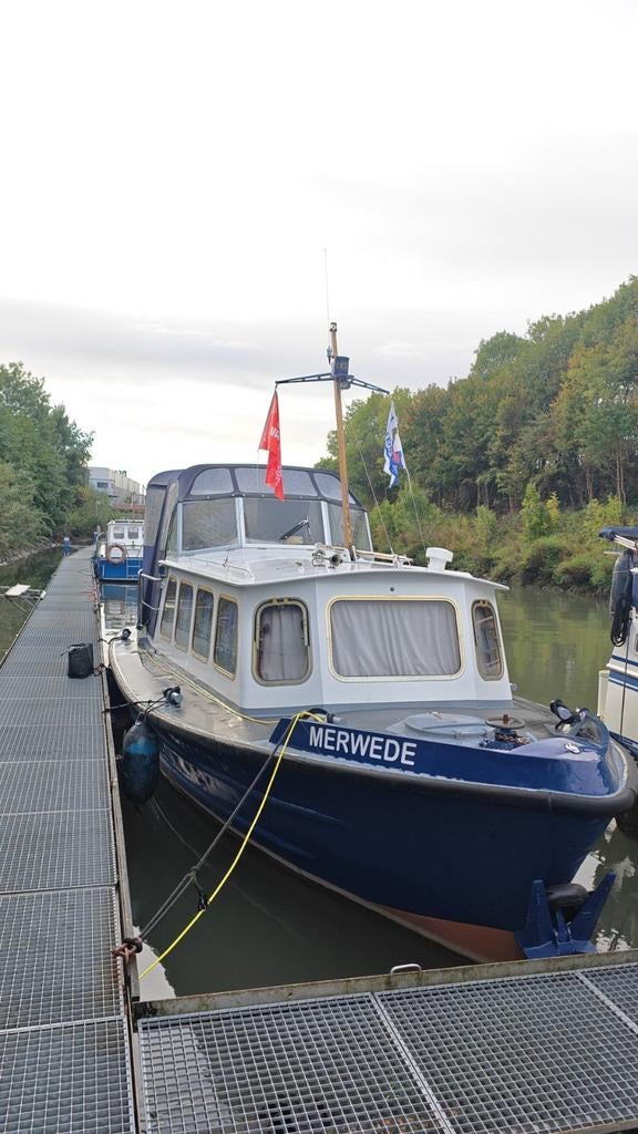 Unieke Patrouilleboot Schottelboot 1957 ex. Douane 9.5m, Watersport en Boten, 10 m, Gebruikt, Diesel, Dieptemeter
