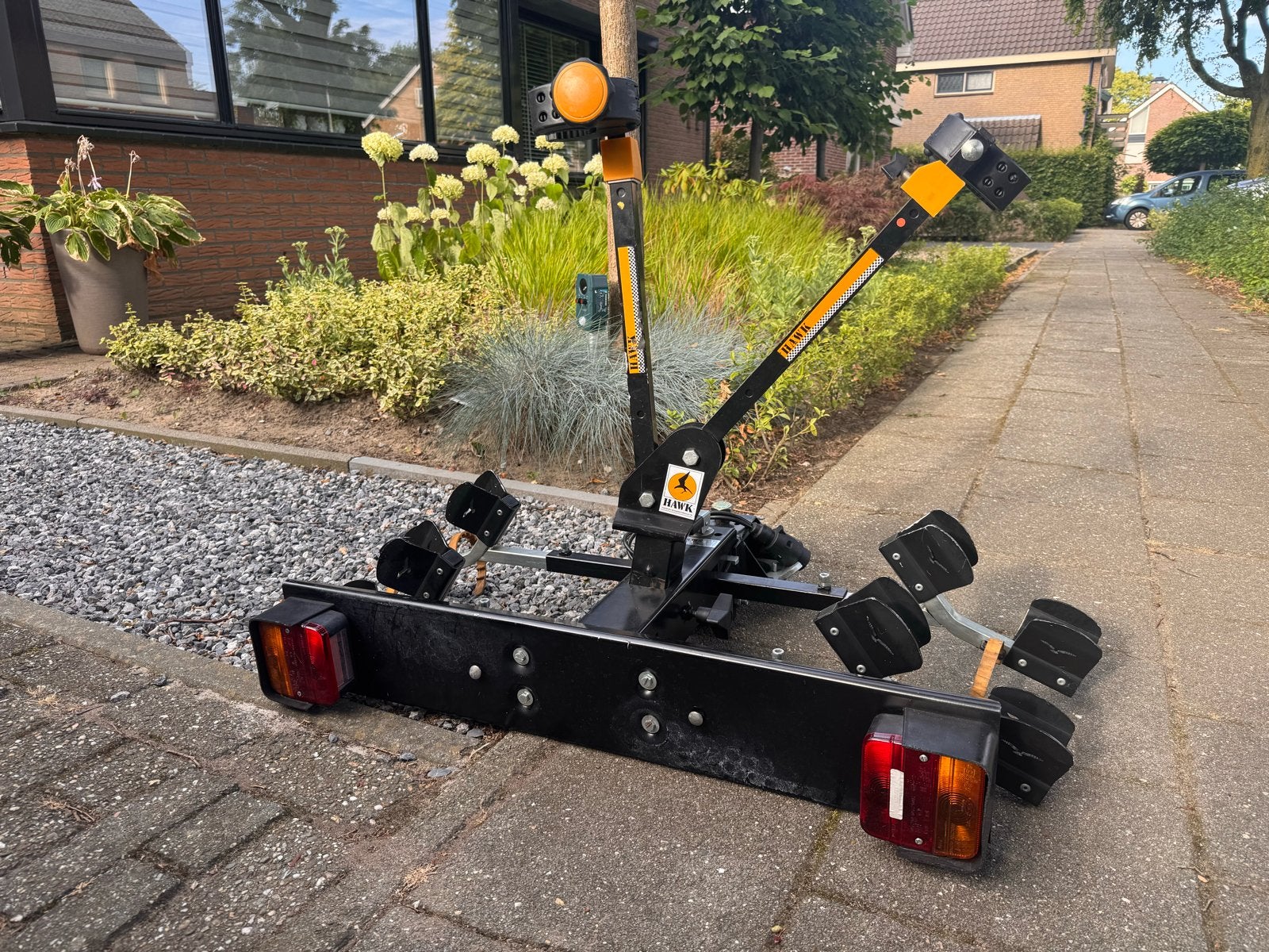 Hawk trekhaakdrager voor 2 fietsen - fietsendrager, Ophalen, 2 fietsen, Gebruikt, Trekhaakdrager