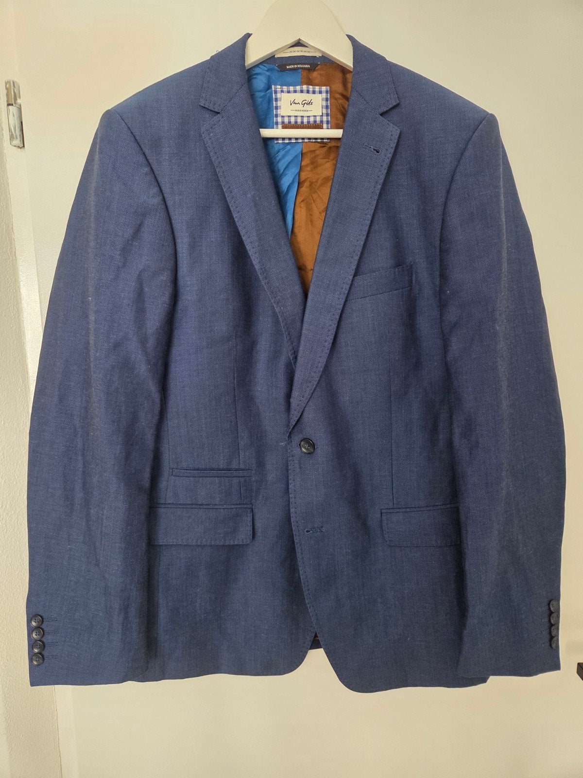 colbert  Van Gils in maat 52., Maat 52/54 (L), Blauw, Zo goed als nieuw, Van Gils