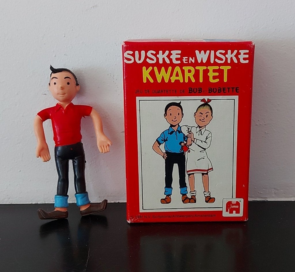 Jumbo kwartet Suske en Wiske 1981 + poppetje, Verzamelen, Ophalen of Verzenden, Zo goed als nieuw, Kwartet(ten)