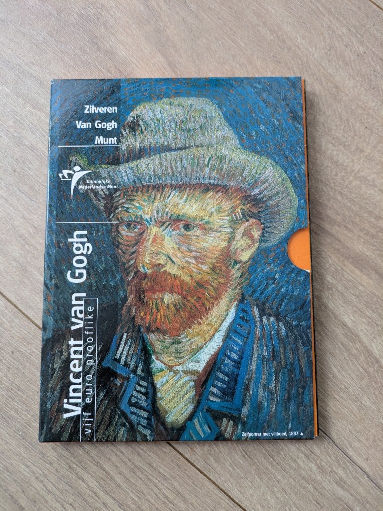 Zilveren Vincent van Gogh Munt 5 euro Prooflike, Postzegels en Munten, Munten | Nederland, Ophalen, Koningin Beatrix, Zilver, Euro's