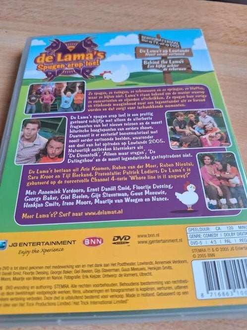 Dvd de lama's, spugen er op los h3, Alle leeftijden, Ophalen of Verzenden, Zo goed als nieuw, Stand-up of Theatershow