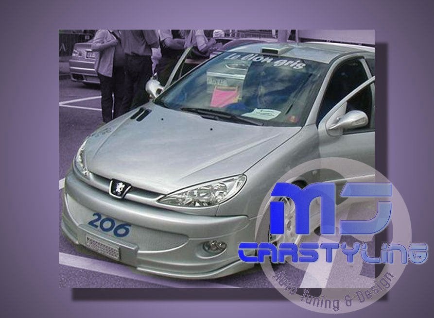 Peugeot 206 - Koplampspoilers, Ophalen of Verzenden, MJ-Carstyling, Info@mj-carstyling.net, Sibeliusstraat 81 5011JH Tilburg