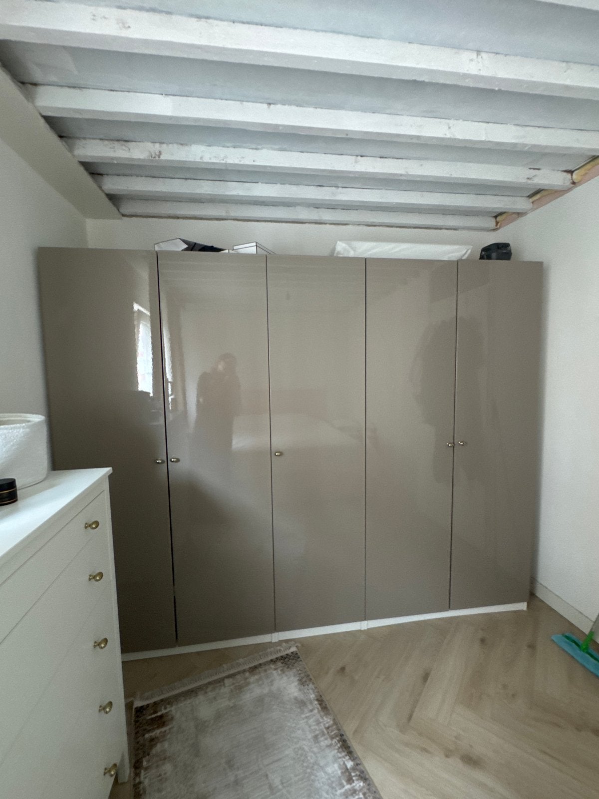 Nieuwe pax kledingkast met hoogglans deuren, Overige materialen, 200 cm of meer, 150 tot 200 cm, Ophalen of Verzenden