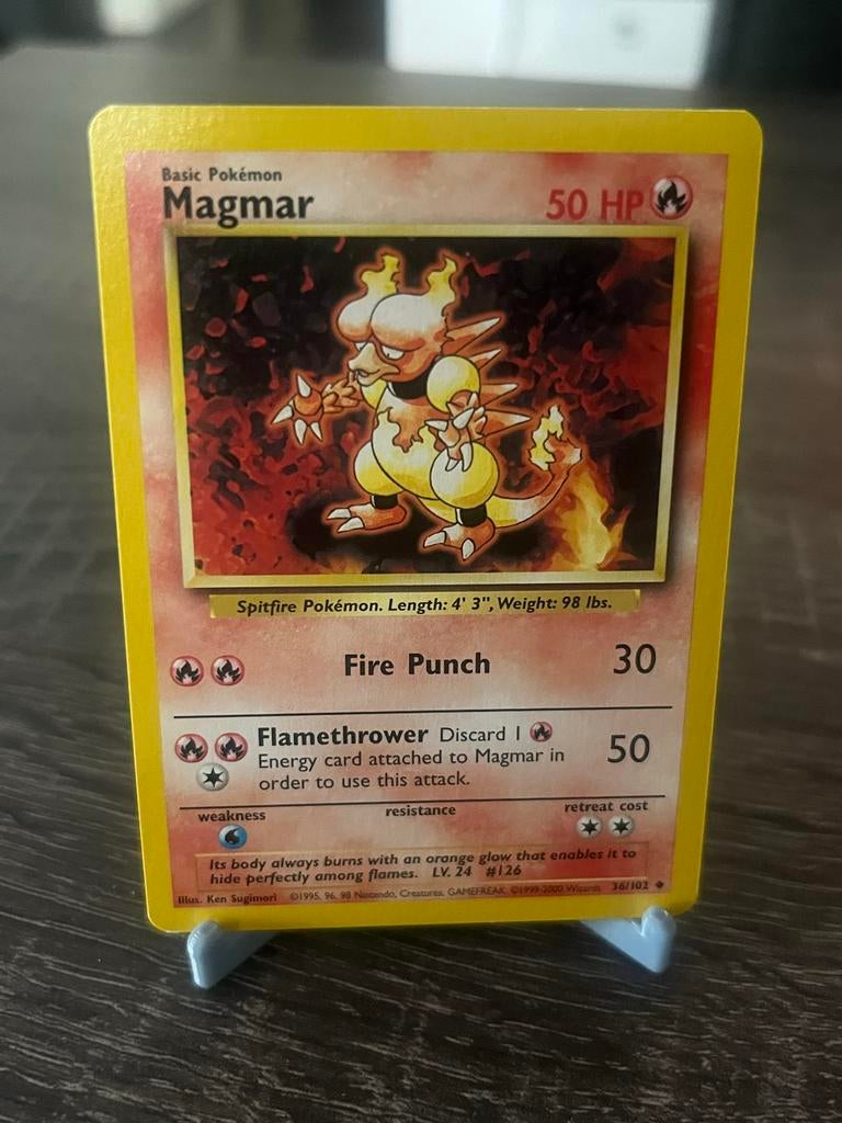 Magmar (36/102) - Base Set  - EX/Good, Ophalen of Verzenden, Gebruikt, Losse kaart