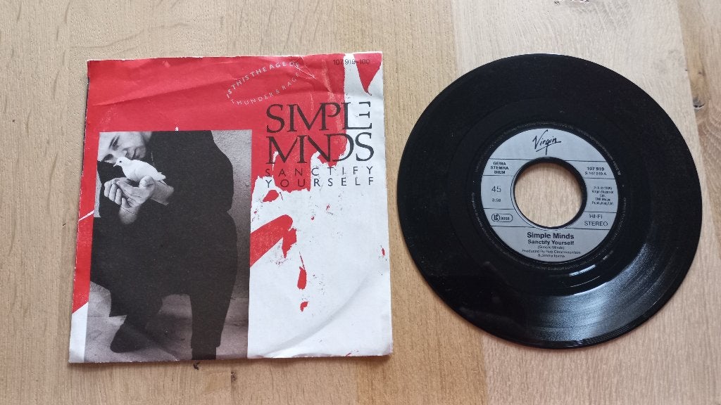 simple minds, Gebruikt, Fotohoes, 7 inch, Ophalen of Verzenden