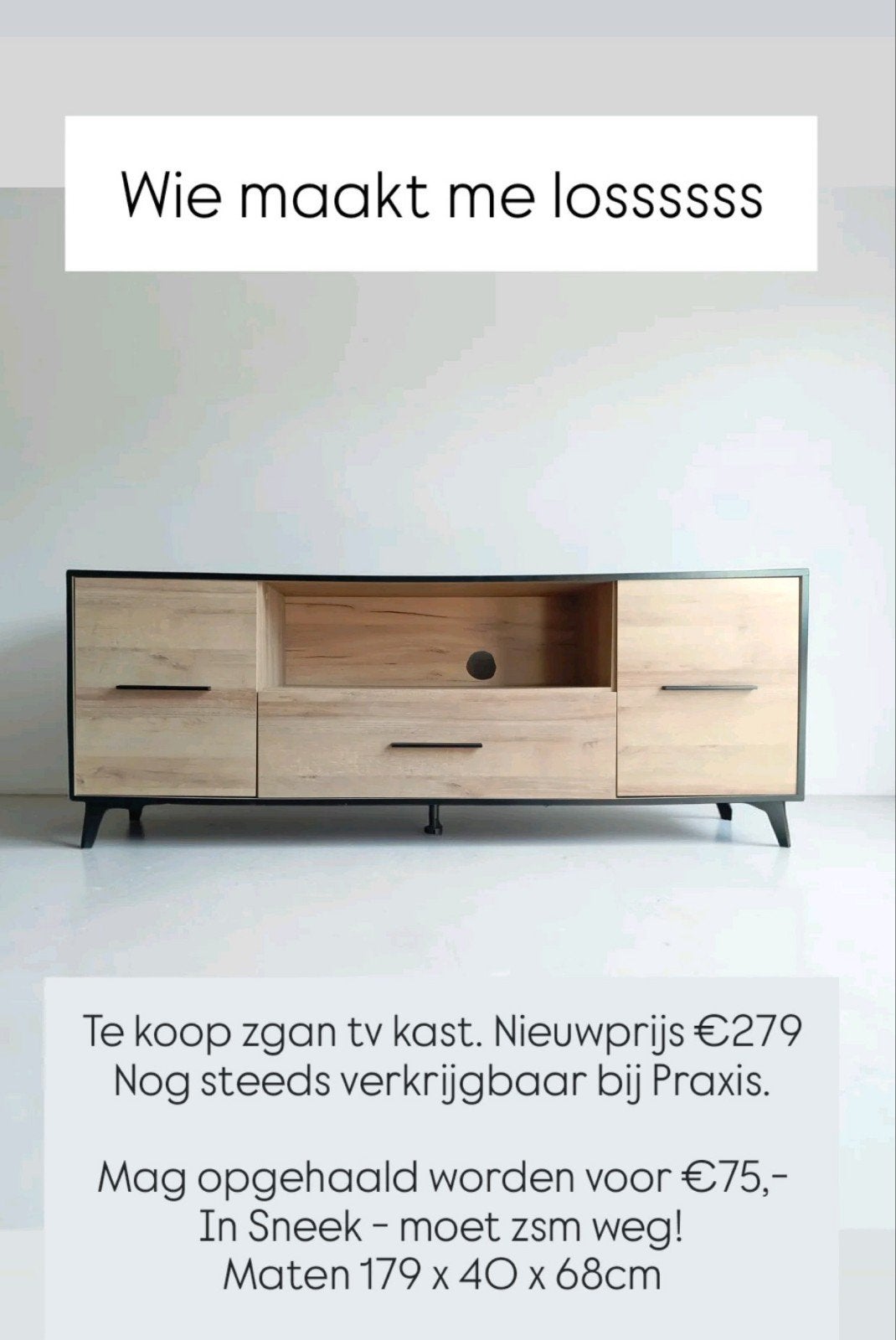 Zgan televisie kast, Huis en Inrichting, Ophalen, Zo goed als nieuw