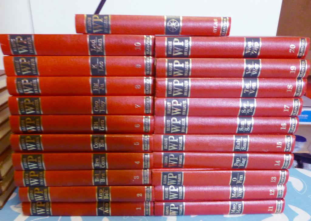 Boeken: WP encyclopedie 20 delig + Atlas (uit de jaren 80), Boeken, Encyclopedieën, Ophalen, Complete serie, Zo goed als nieuw