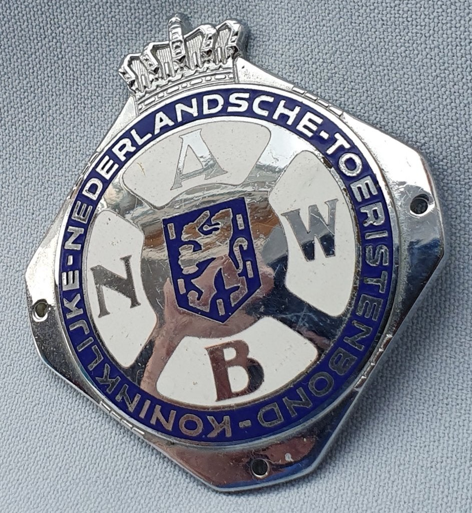 ANWB grille badge geëmailleerd, kleine uitvoering, Verzamelen, Verzenden, Zo goed als nieuw, Auto's