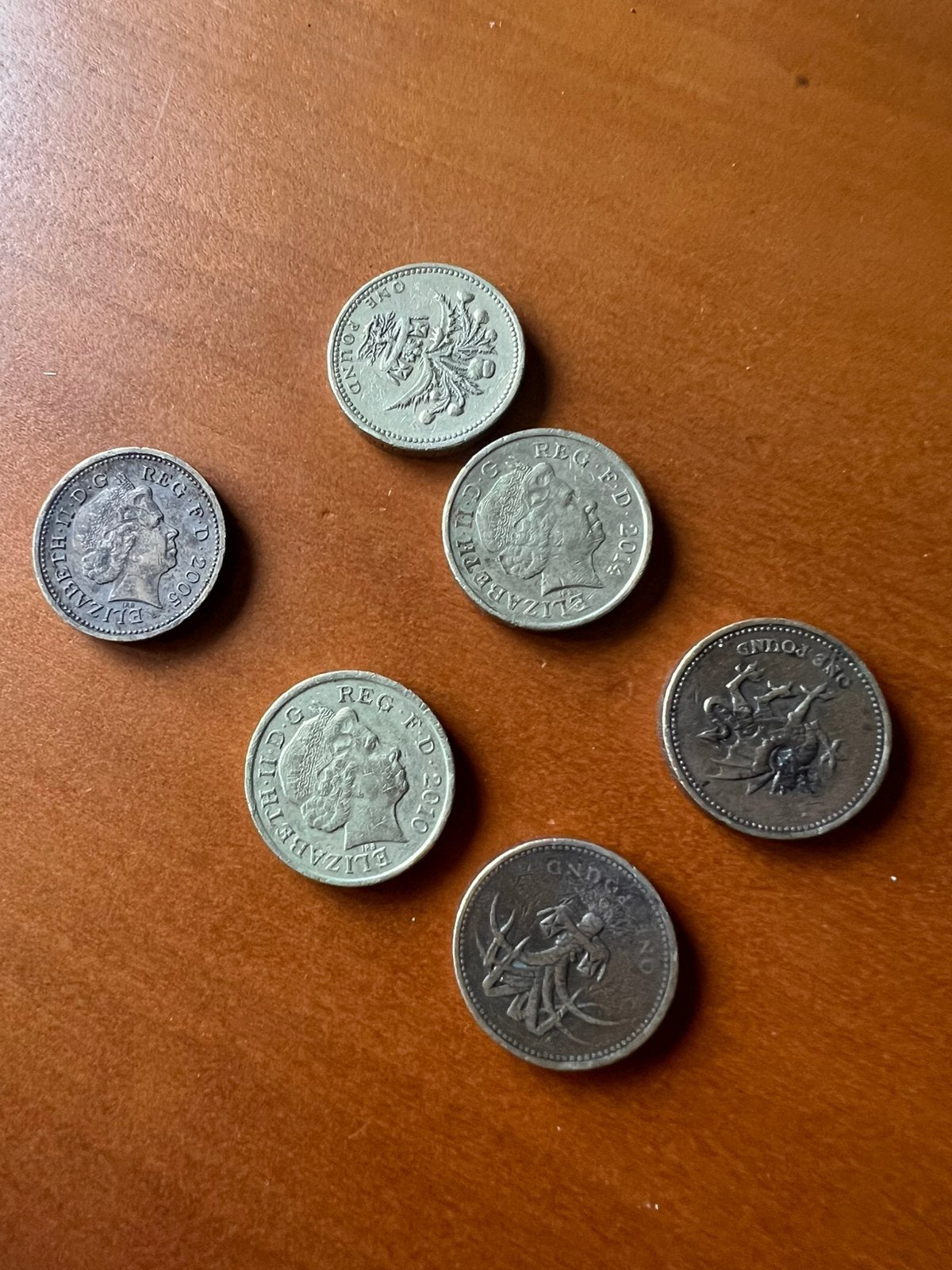 Verzameling Oude Britse Ponden (£1) – 6, Postzegels en Munten, Ophalen, Buitenland, Munten