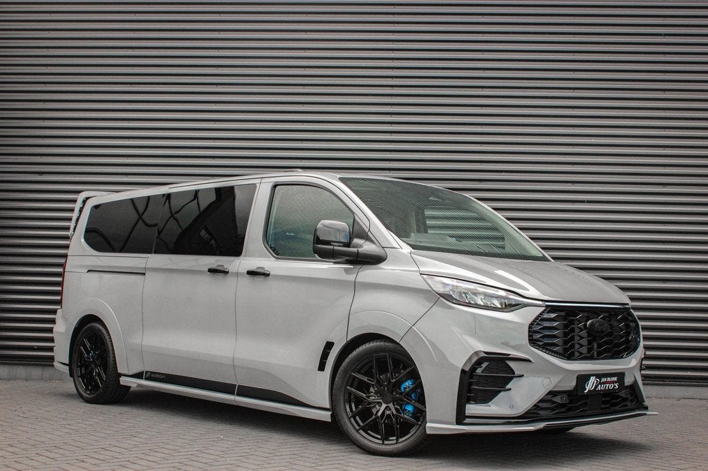 Ford Transit Custom 320 2.0 TDCI L2H1 MSRT DC DUBBEL CABINE, Auto's, Zwart, 4 cilinders, Bedrijf, Diesel