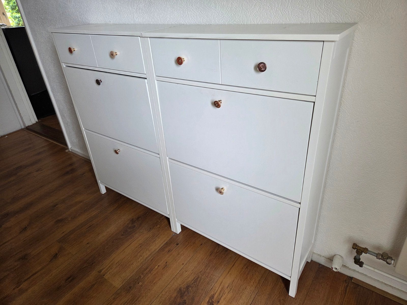 2 schoenenkasten met lade en aangepaste knoppen, Ophalen of Verzenden, Zo goed als nieuw
