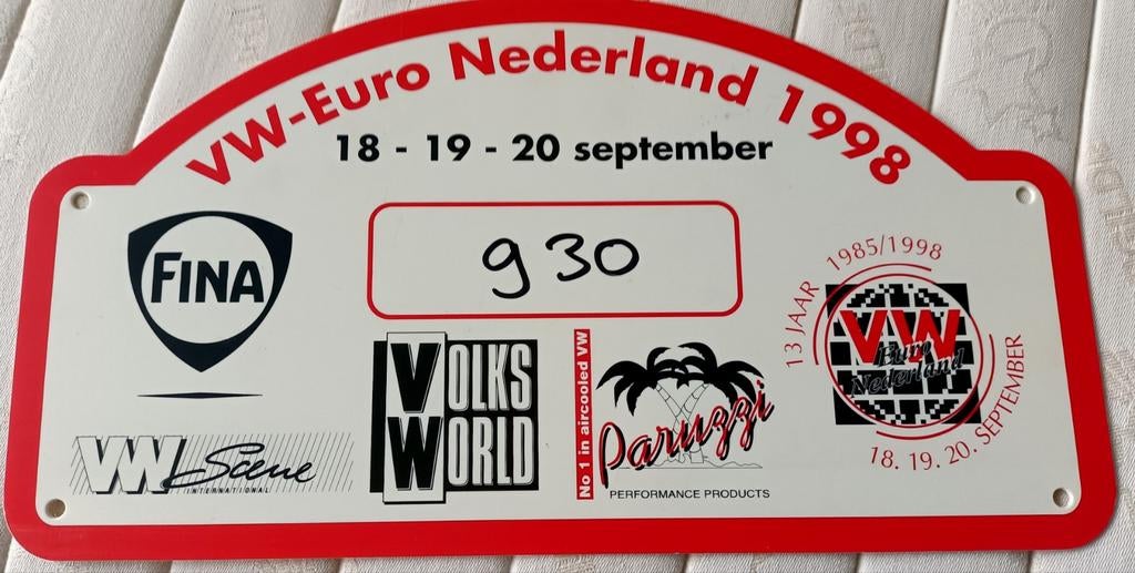 Rally schild luchtgekoelde volkswagen, Ophalen, Auto's