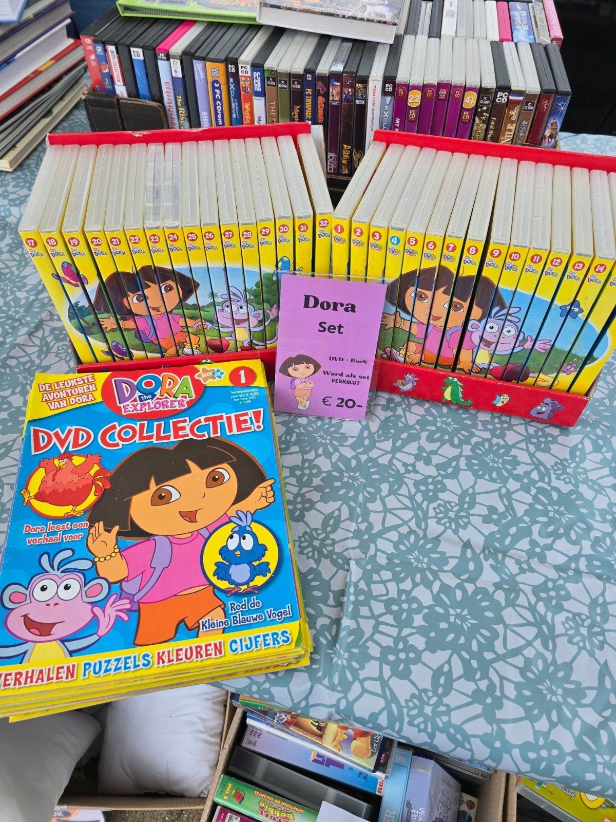 Te koop: Dora set DVD'S en boeken, Cd's en Dvd's, Alle leeftijden, Ophalen, Zo goed als nieuw, Tv-serie