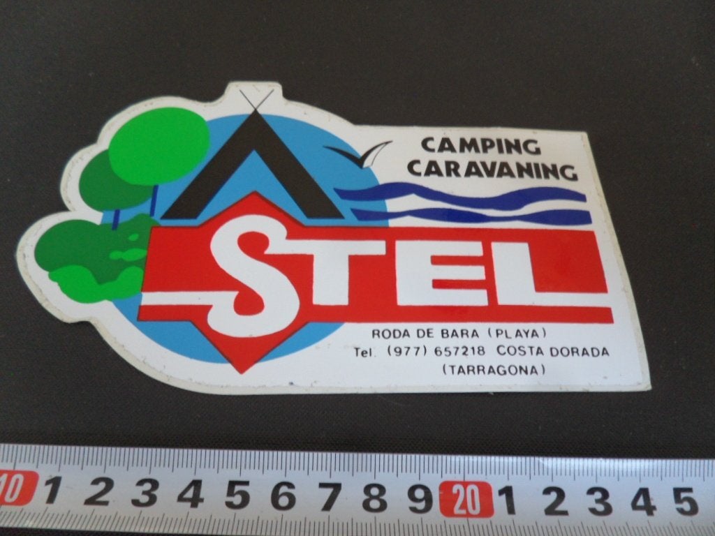 sticker Spanje Camping Caravaning STEL Roda de Bara Playa, Ophalen, Zo goed als nieuw
