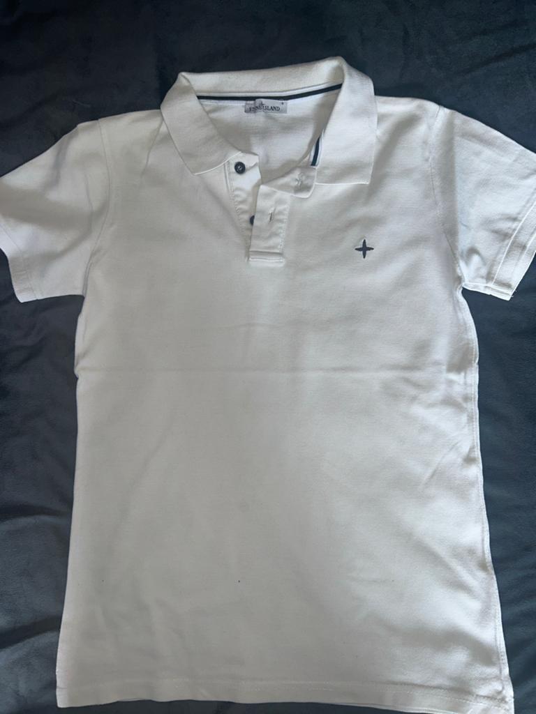 Stone Island Polo Shirt Wit Maat S, Ophalen of Verzenden, Zo goed als nieuw, Maat 46 (S) of kleiner, Wit