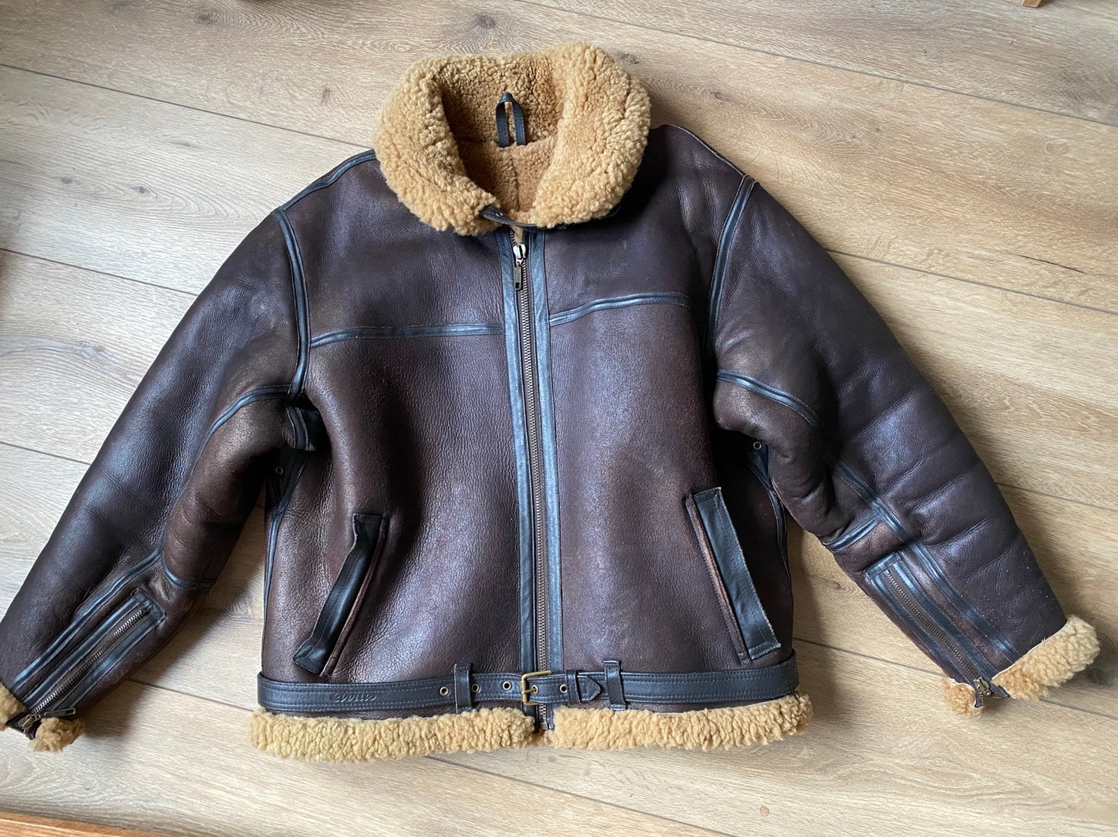 Leren Pilotenjack,donkerbruin,xxl,wol gevoerd , van Cirrus, Overige kleuren, Overige maten, Zo goed als nieuw, Cirrus