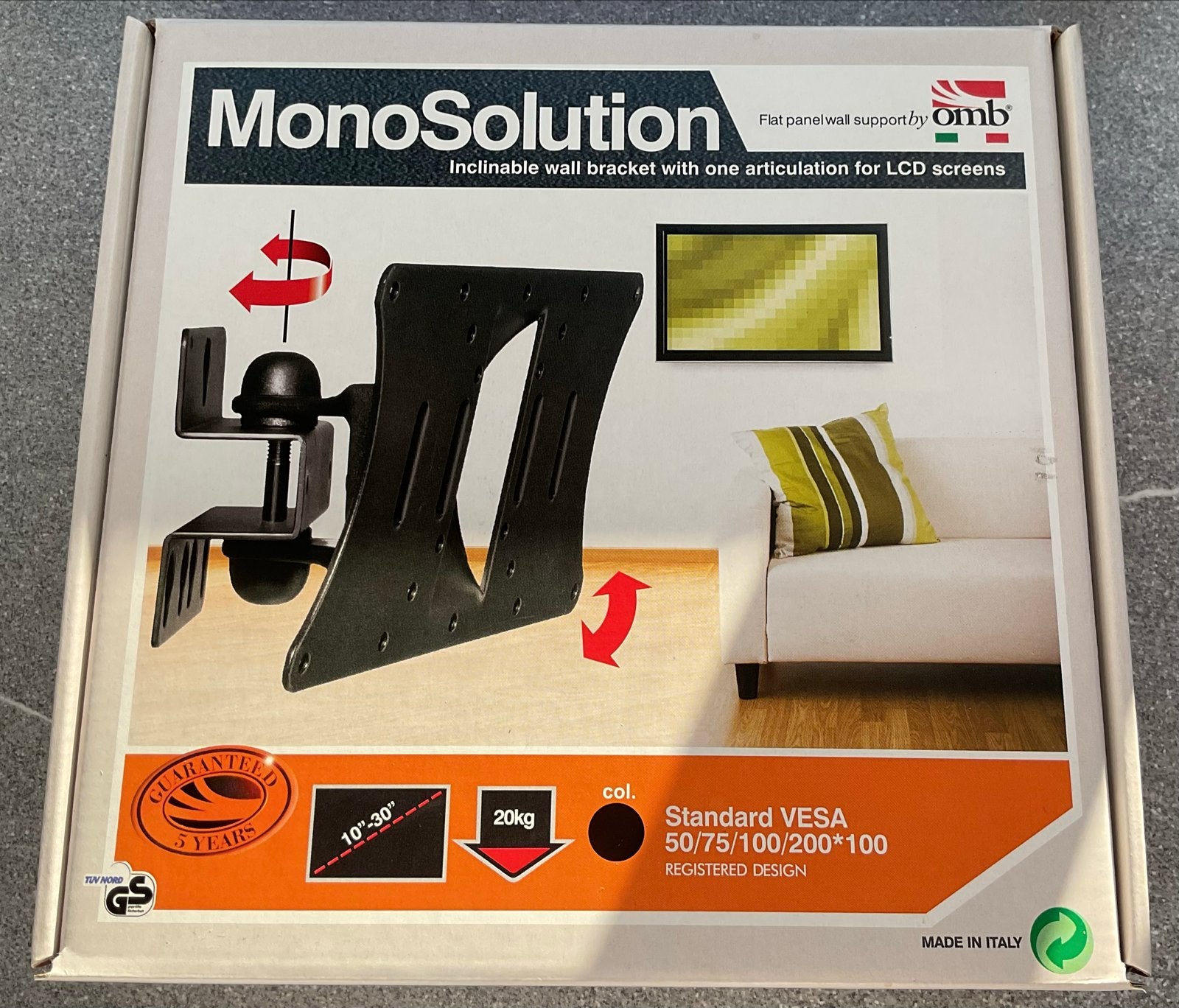 MonoSolution muursteun voor beeldscherm, Ophalen of Verzenden, Nieuw