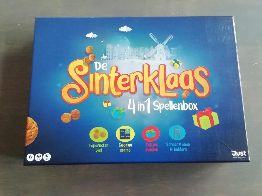 Sinterklaas 4 in 1 spellenbox NIEUW, Hobby en Vrije tijd, Gezelschapsspellen | Bordspellen, Ophalen of Verzenden, Nieuw
