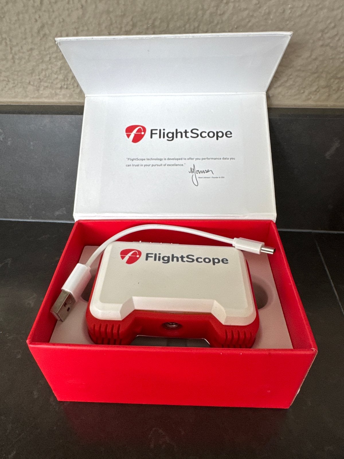 FlightScope Mevo draagbare golf launch monitor, Verzenden, Zo goed als nieuw, Overige typen, Overige merken