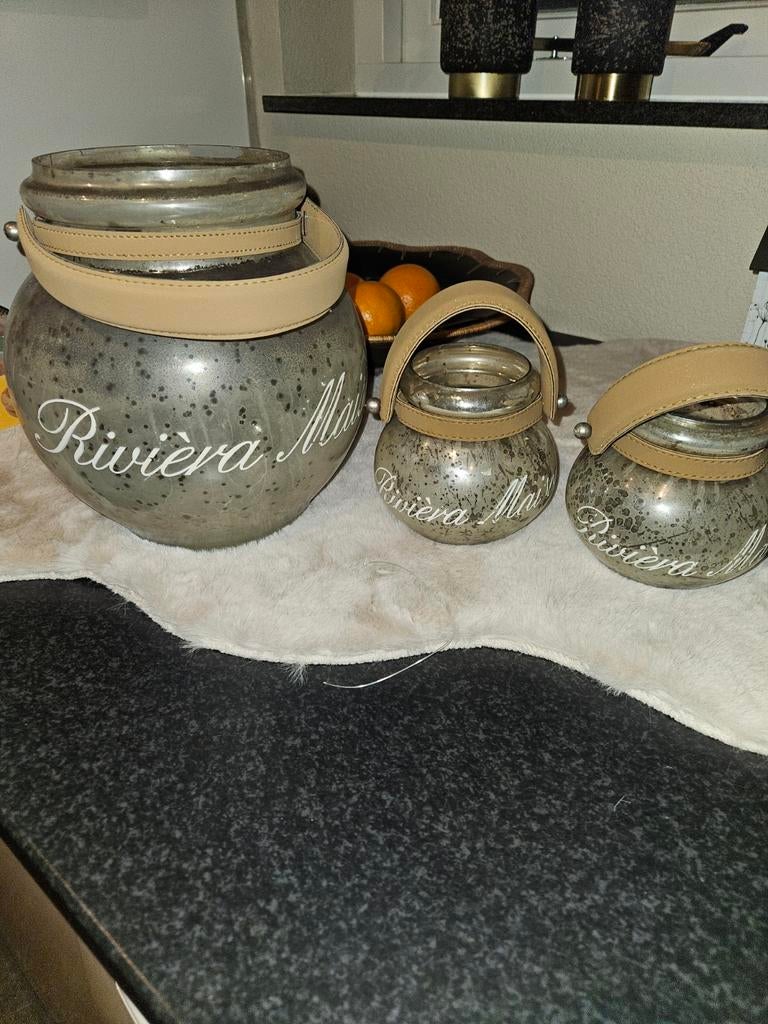 Riviera Maison Windlicht / Vaas (groot), Ophalen, Gebruikt, Landelijk, Glas