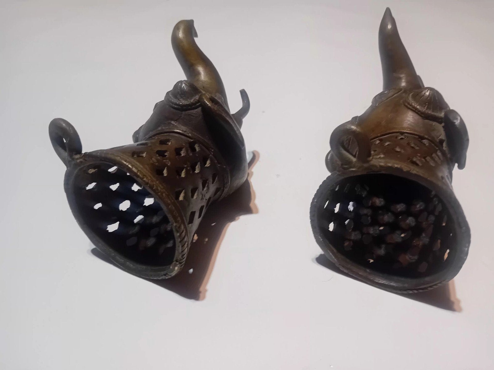 Set van 2 Bronzen Olifanten Wanddecoratie, Ophalen of Verzenden