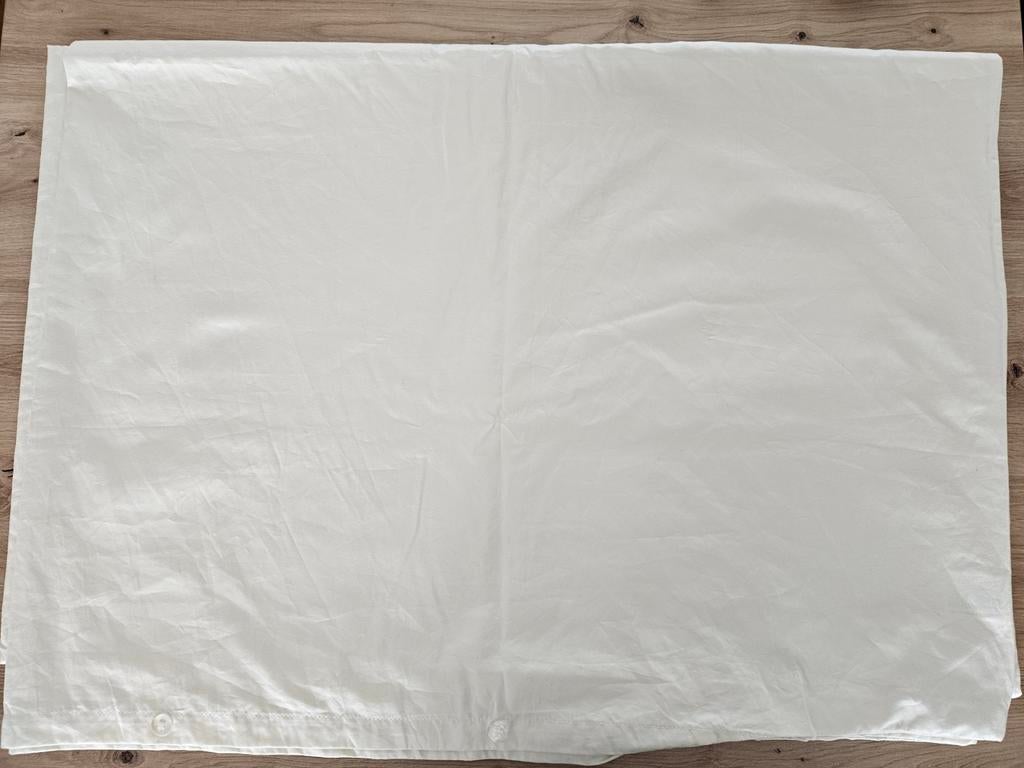 Dekbedovertrek 160 x 220 - Westwing Collection, Eenpersoons, Wit, Dekbedovertrek, Nieuw