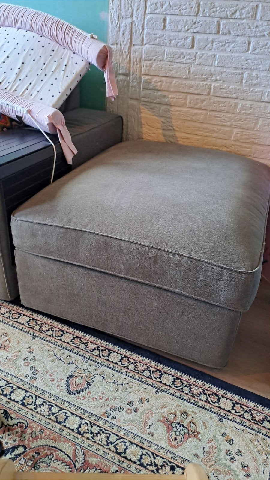 Ikea Kivik hocker met bergruimte, Ophalen, Gebruikt, 75 tot 100 cm, Rechthoekig