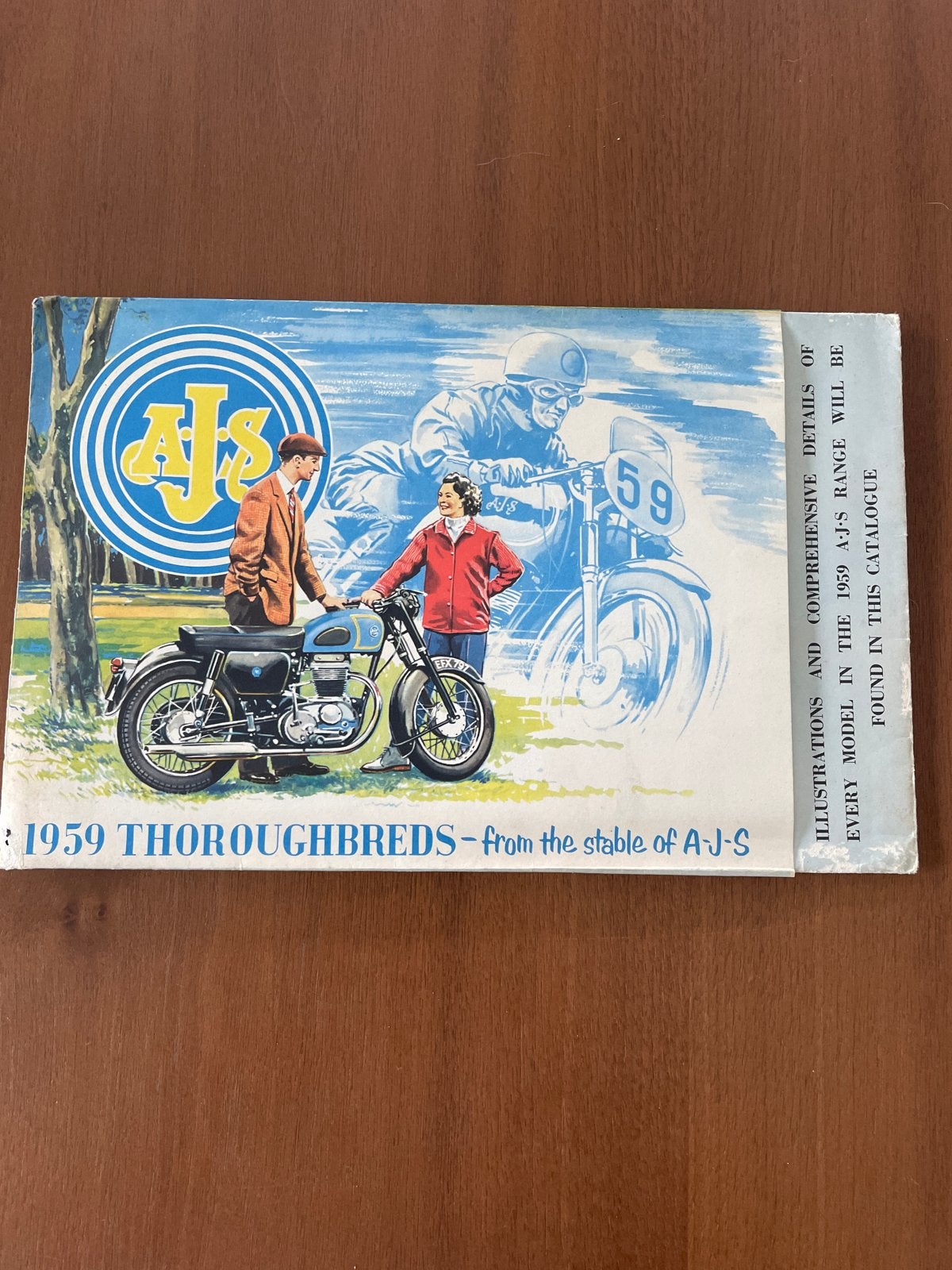 AJS Motorfiets Catalogus 1959 - Zeldzaam Collectersitem, Ophalen of Verzenden, Gelezen, Merk of Model