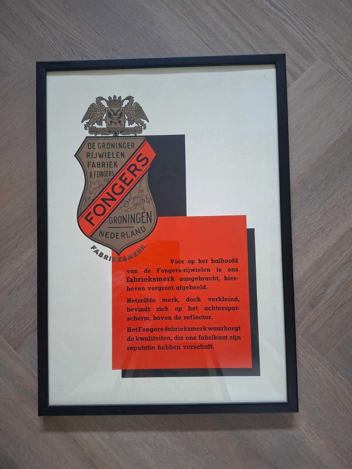 Fongers affiche beeldmerk, Ophalen of Verzenden