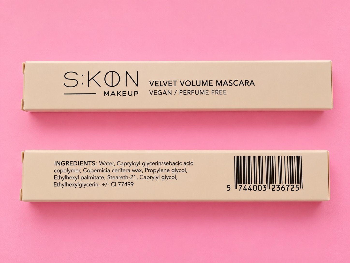 S:KON Velvet Volume Mascara - Nieuw in verpakking, Ogen, Zwart, Nieuw, Ophalen of Verzenden