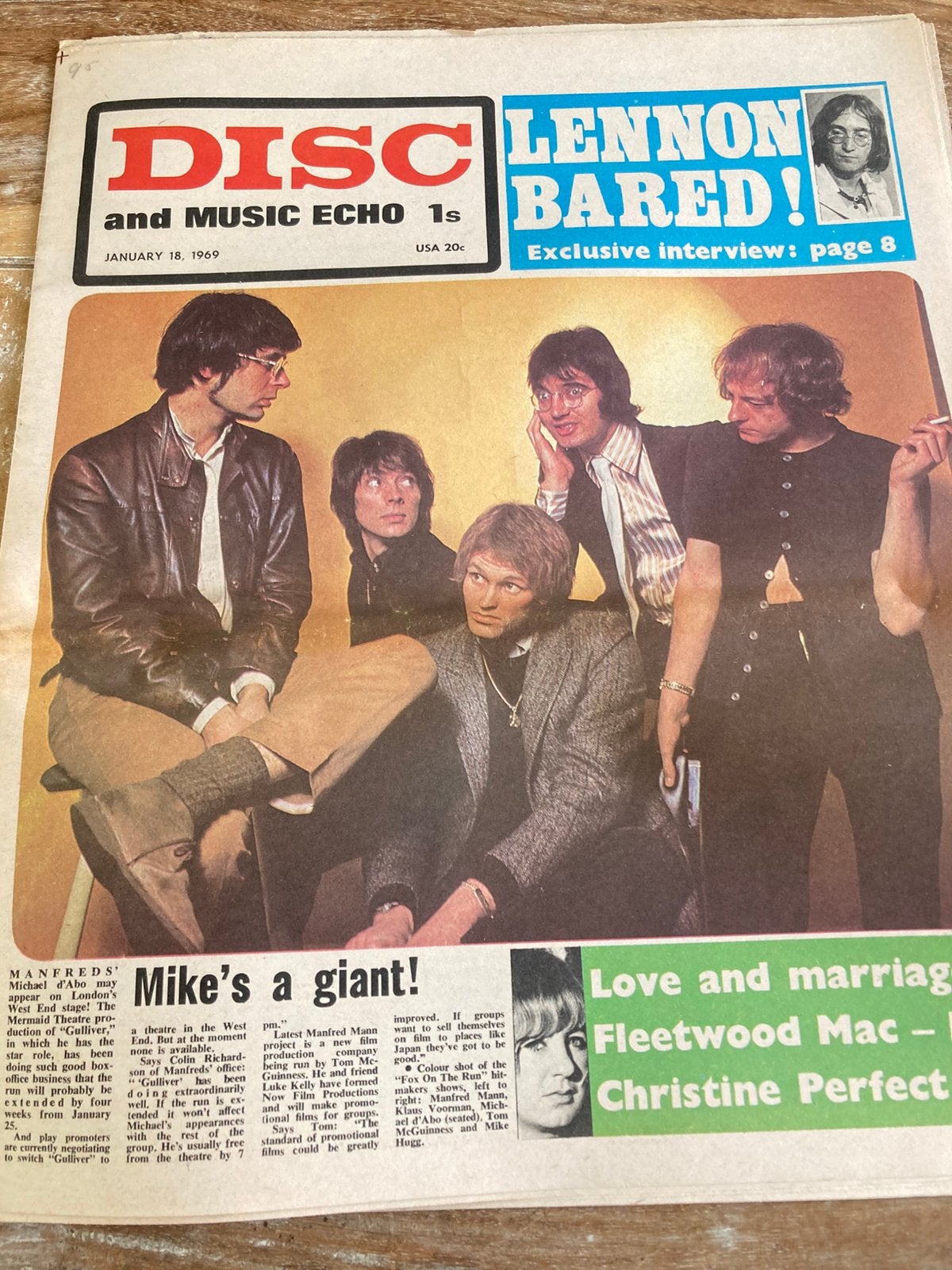 DISC Engelse Muziekkrant 1969 SHADOWS Fleetwood Mac THE MOVE, Boeken, Ophalen of Verzenden, Muziek, Film of Tv