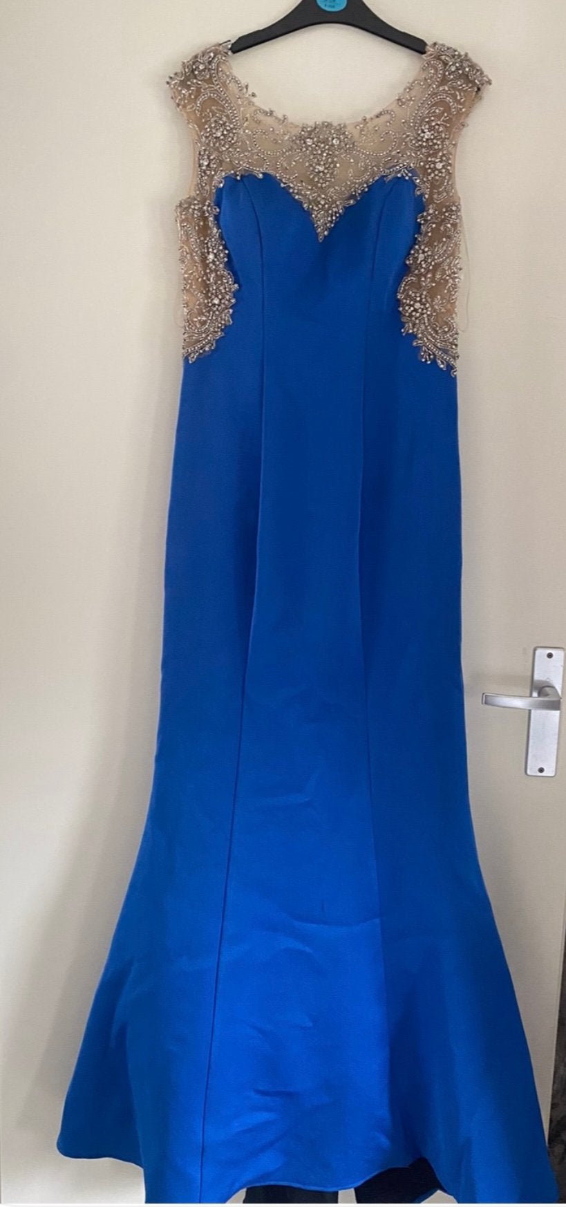 Prachtige Galajurk Koningsblauw met Strass maat 38, Kleding | Dames, Jurken, Maat 38/40 (M), Blauw, Ophalen of Verzenden, Zo goed als nieuw