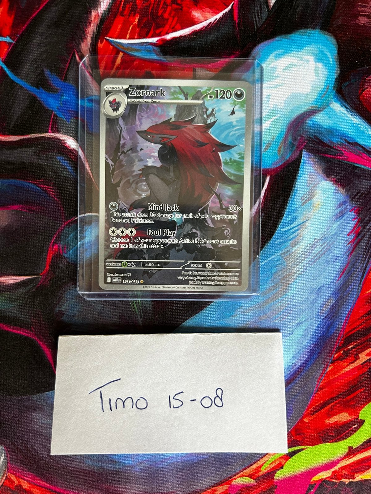 Zoroark 143/086 White Flare, Hobby en Vrije tijd, Verzamelkaartspellen | Pokémon, Ophalen of Verzenden, Zo goed als nieuw, Losse kaart