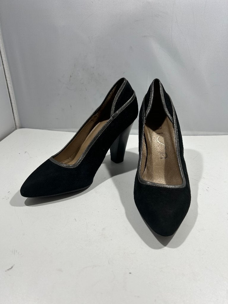 Unisa, maat 36, elegante zwart suède schoenen, Verzenden, Zwart, Zo goed als nieuw, Schoenen met hoge hakken