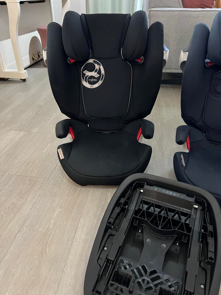 Cybex Solution M-Fix Goldline autostoel + onderset (2 stuks), Autogordel of Isofix, Zo goed als nieuw, 9 t/m 36 kg, Verstelbare rugleuning