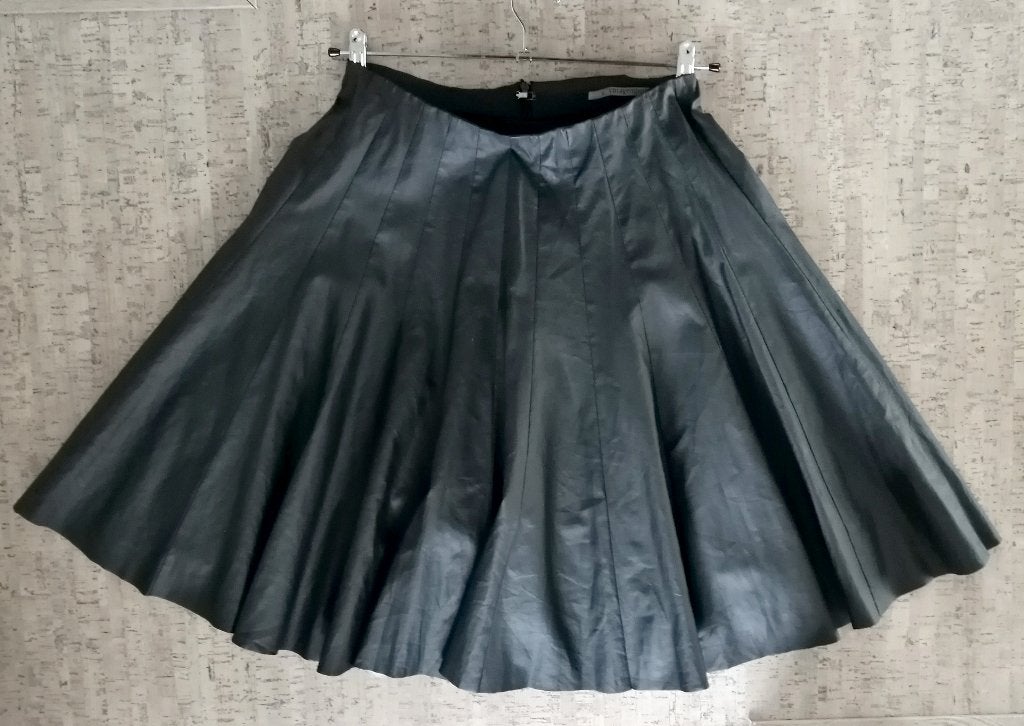 zwarte wijde rok faux leather / linnen Cora Kemperman, Zwart, Ophalen of Verzenden, Cora Kemperman, Maat 36 (S)