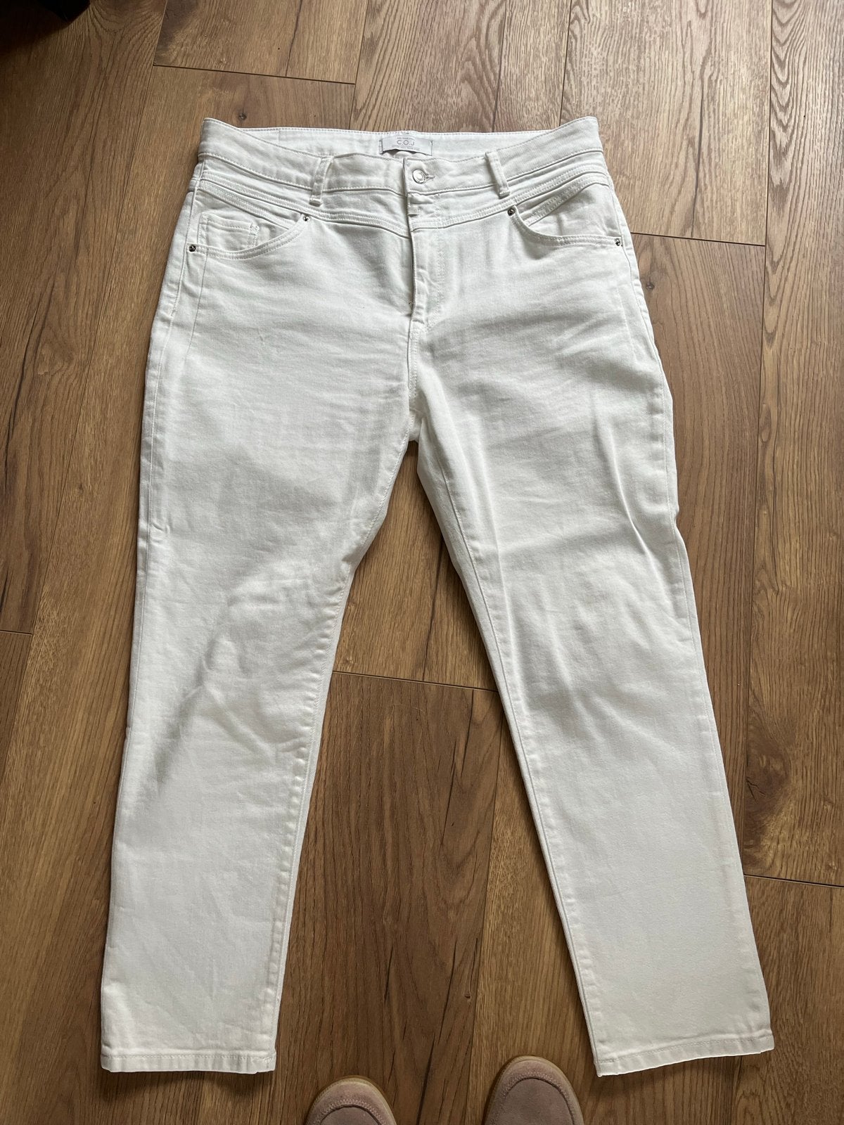 COJ Victoria Witte Boyfriend Jeans - Maat 33/30, Wit, Maat 42/44 (L), Ophalen of Verzenden, Zo goed als nieuw