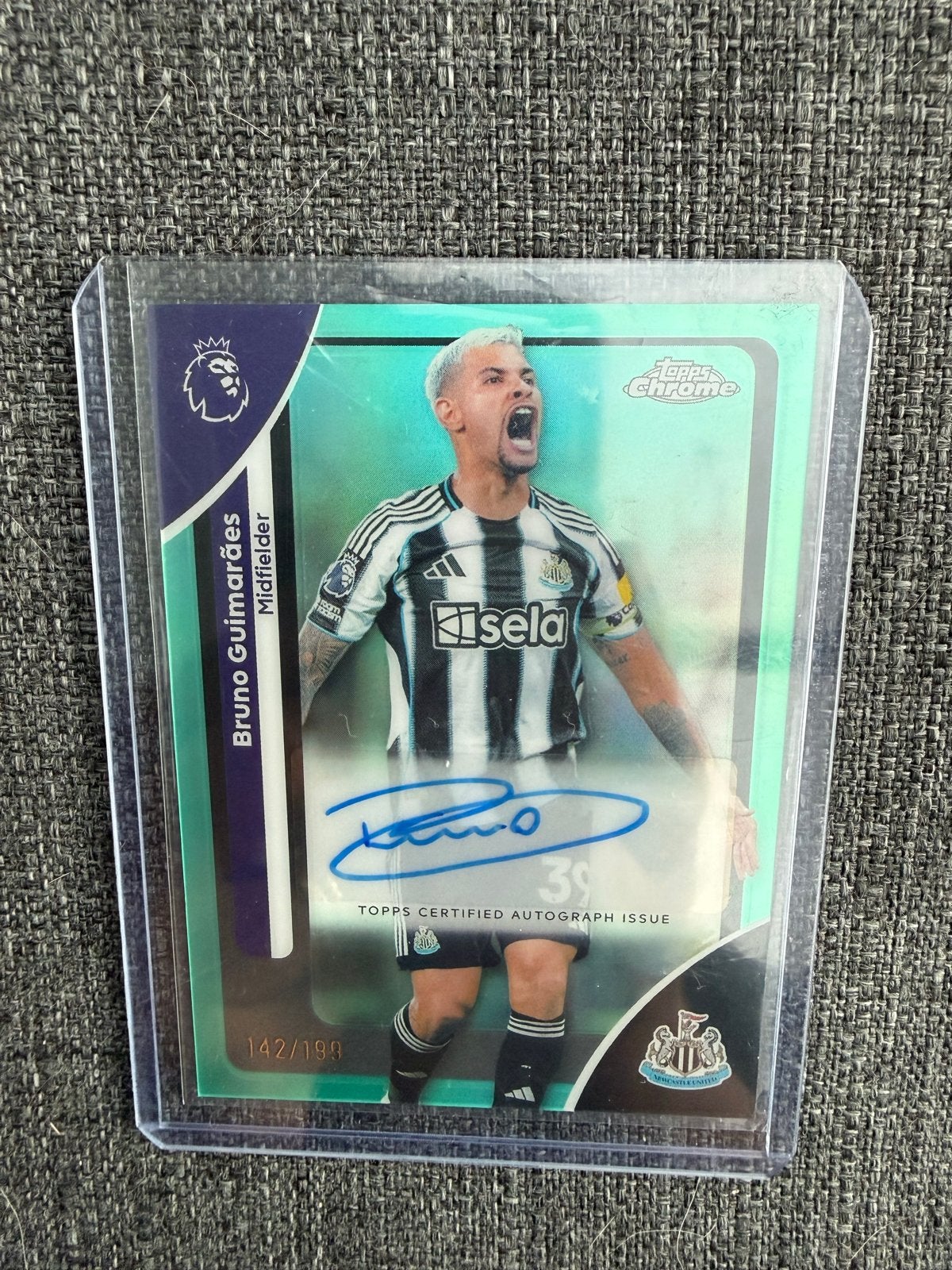 Bruno Guimaraes Topps Chrome Autograph kaart /199, Ophalen of Verzenden, Nieuw, Losse kaart, Foil