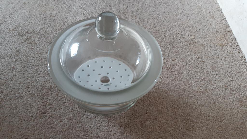 Laboratorium Exsiccator compleet  plaat doorsnee 14 cm, Antiek en Kunst, Ophalen of Verzenden