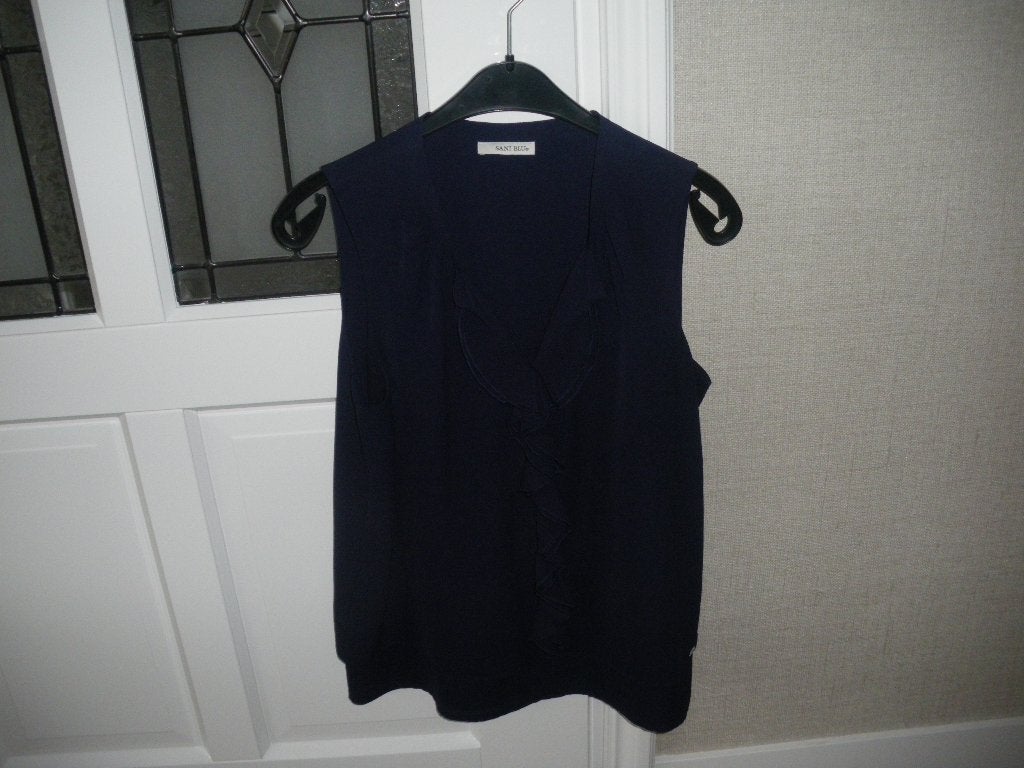 nieuw leuk blauw zomer topje met rouges 38/40 sani blu, Ophalen of Verzenden, Nieuw, Maat 38/40 (M), Blauw
