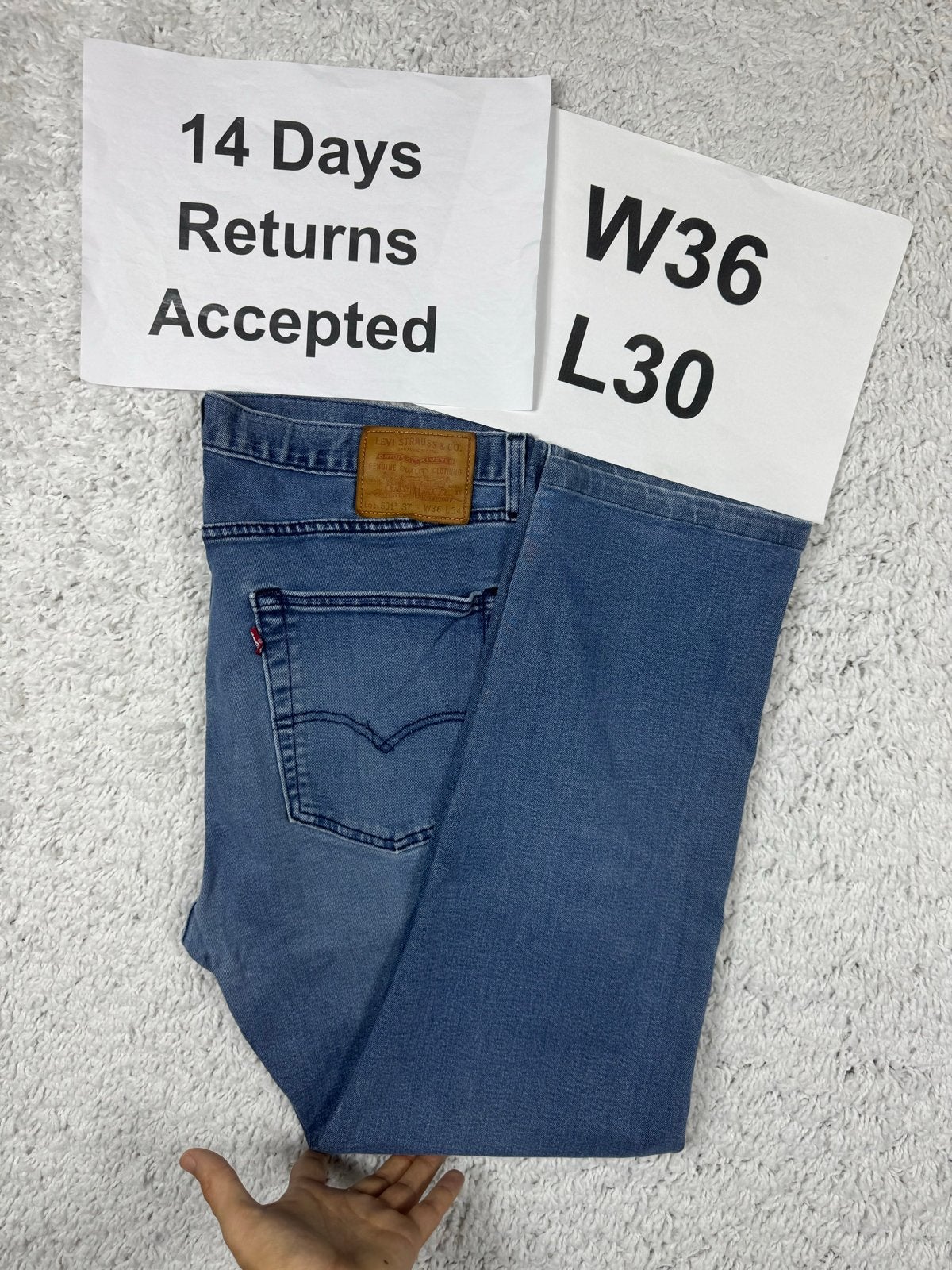 Levi's 501 ST Jeans Straight Taper Fit - Blauw W36 L30 3009, W36 - W38 (confectie 52/54), G, G, Blauw