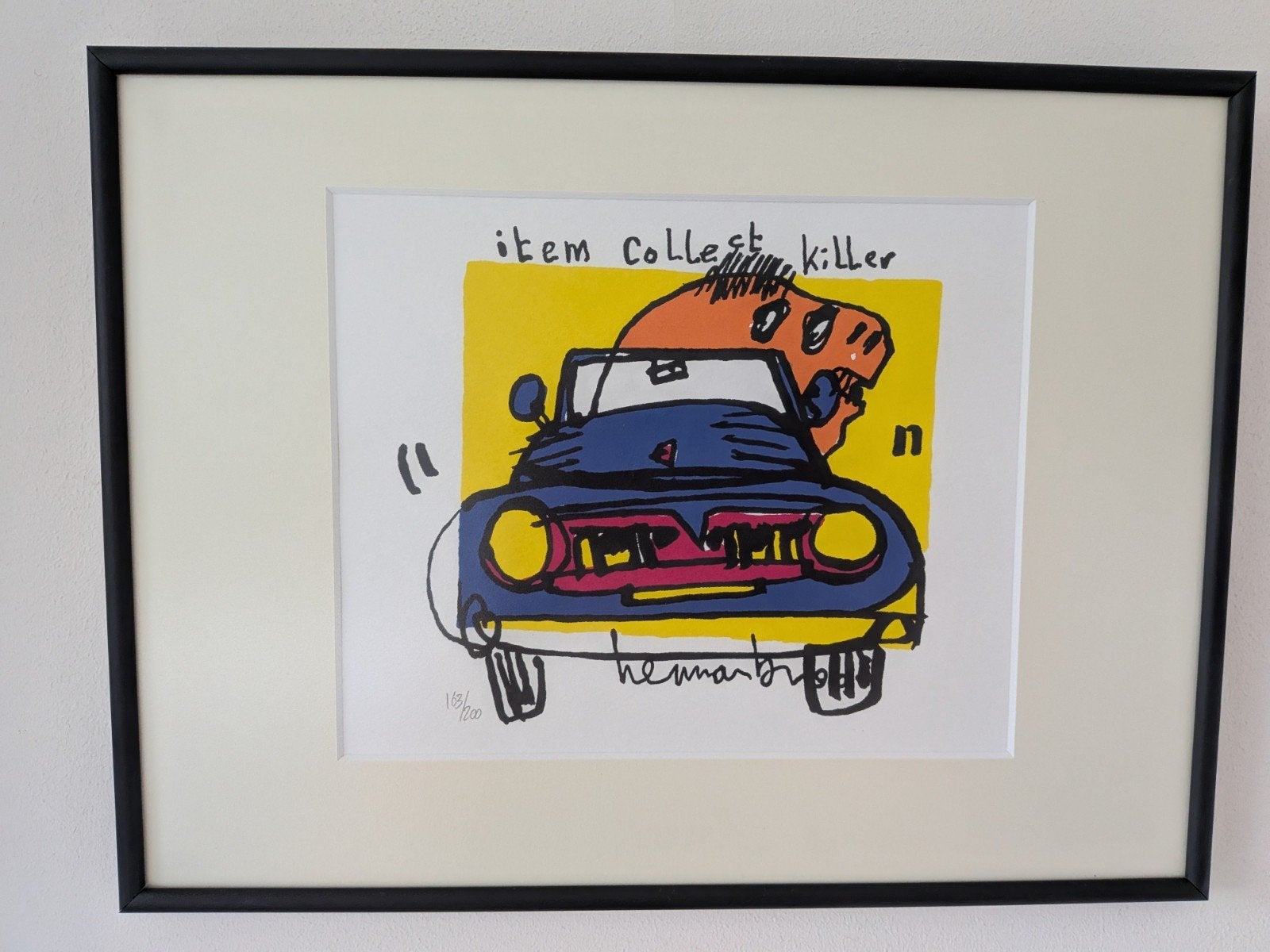 Herman Brood zeefdruk Botsing, Antiek en Kunst, Ophalen