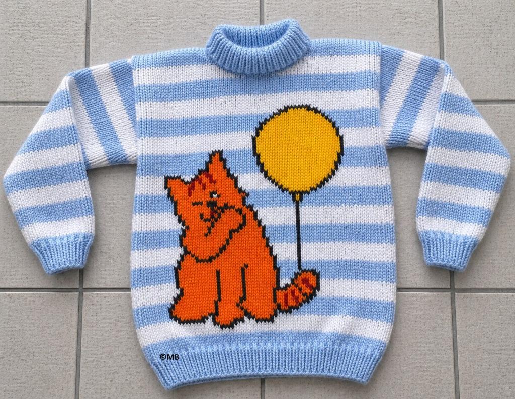 Dikkie Dik met ballon trui breipatroon, Hobby en Vrije tijd, Ophalen of Verzenden, Zo goed als nieuw, Breien, Patroon of Boek