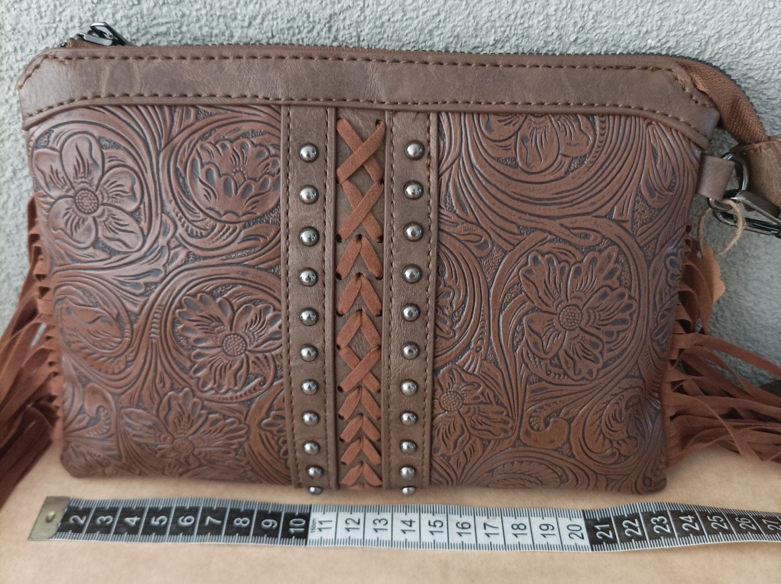 Western stijl schouder tasje, Bruin, Schoudertasje, Nieuw, Ophalen of Verzenden
