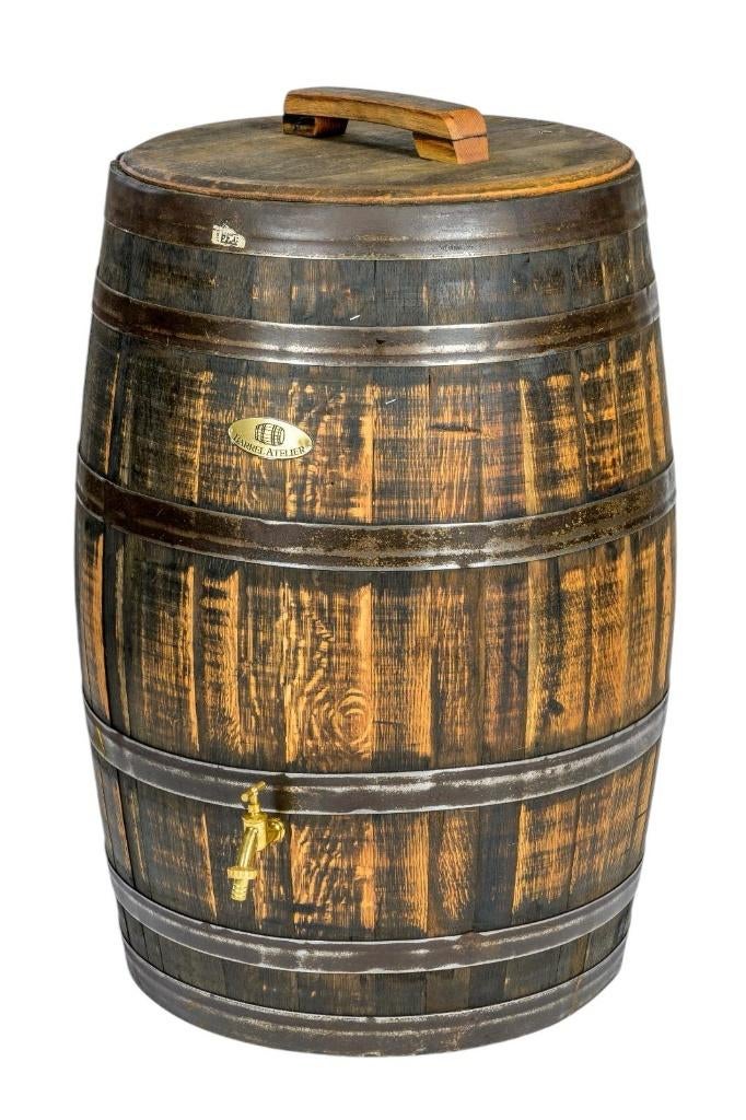 Regentonnen Vaten Bloembakken Vintage & Deco, Tuin en Terras, Regentonnen, Met kraantje, 150 liter of meer, Nieuw, Barrel Atelier