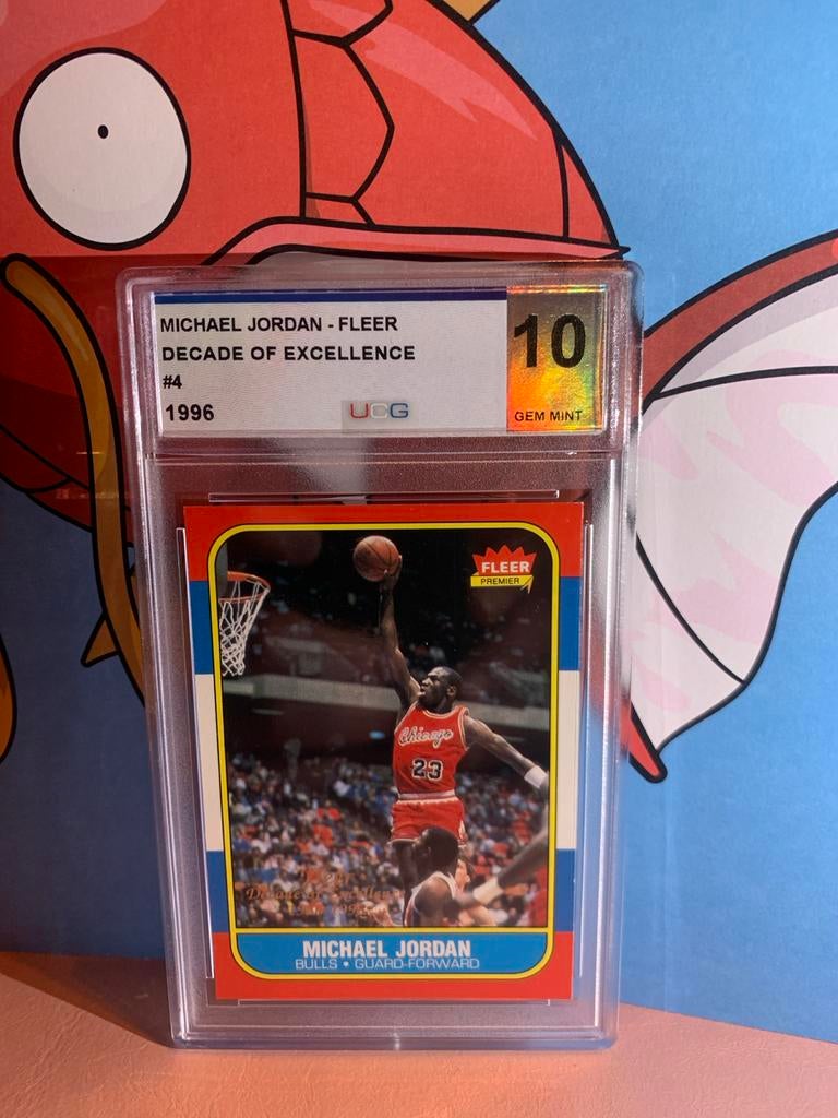 Michael Jordan Fleer Decade of Excellence #4 1996 UCG 10, Ophalen of Verzenden, Nieuw, Overige sporten, Spelerskaart
